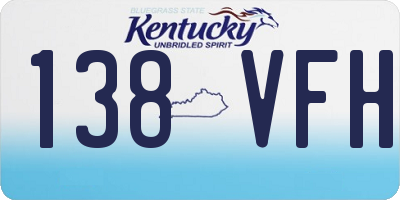 KY license plate 138VFH
