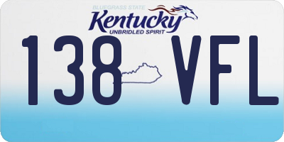KY license plate 138VFL