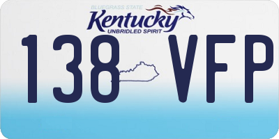 KY license plate 138VFP