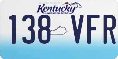 KY license plate 138VFR