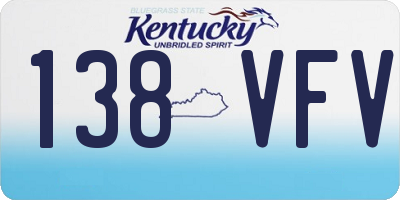 KY license plate 138VFV