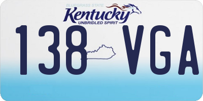 KY license plate 138VGA