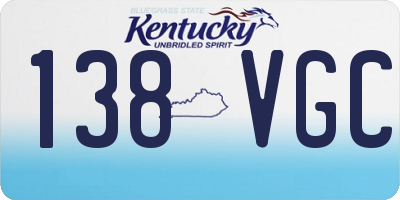KY license plate 138VGC