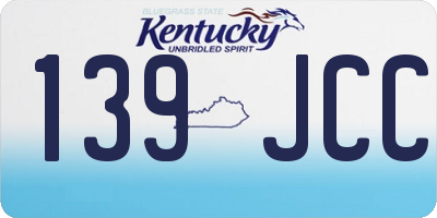 KY license plate 139JCC