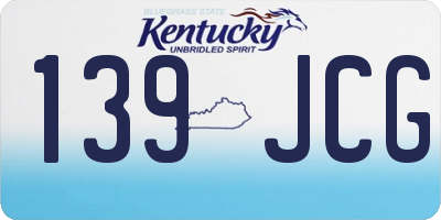 KY license plate 139JCG