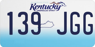 KY license plate 139JGG