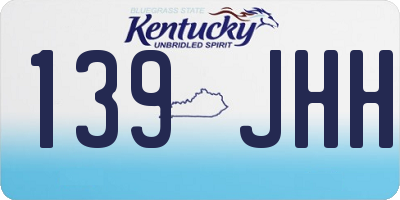 KY license plate 139JHH