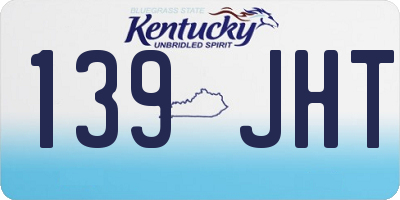 KY license plate 139JHT