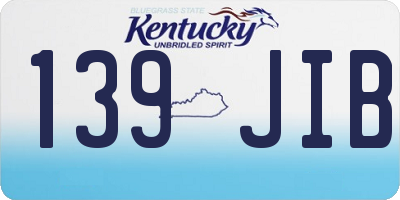 KY license plate 139JIB