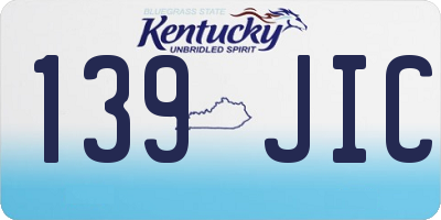 KY license plate 139JIC