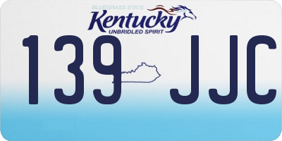 KY license plate 139JJC