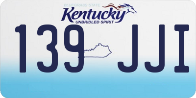 KY license plate 139JJI