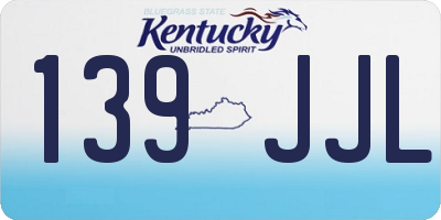 KY license plate 139JJL