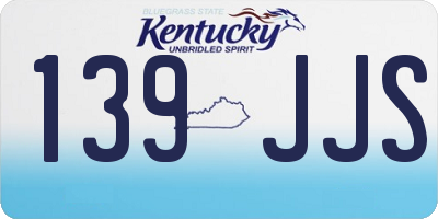 KY license plate 139JJS