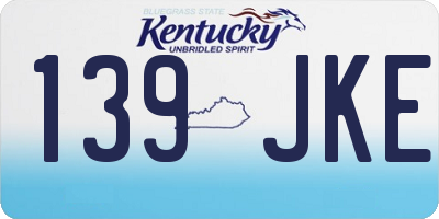 KY license plate 139JKE