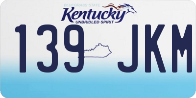 KY license plate 139JKM