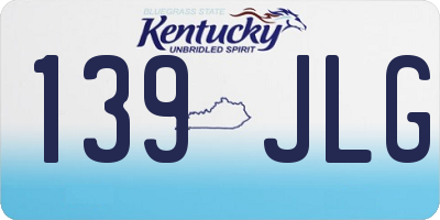 KY license plate 139JLG