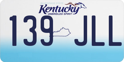 KY license plate 139JLL