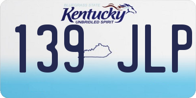 KY license plate 139JLP