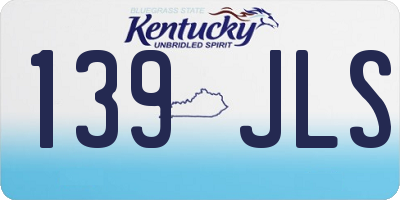 KY license plate 139JLS