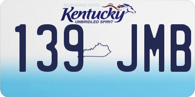 KY license plate 139JMB