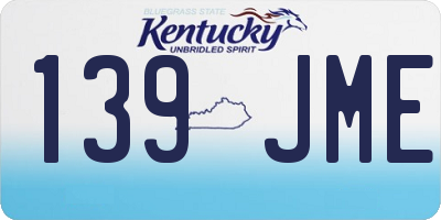 KY license plate 139JME