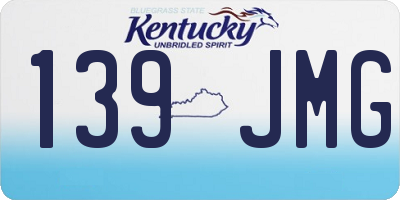 KY license plate 139JMG
