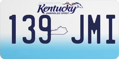KY license plate 139JMI
