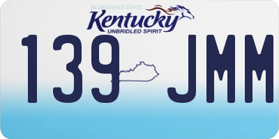 KY license plate 139JMM