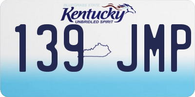 KY license plate 139JMP