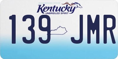 KY license plate 139JMR