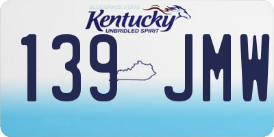 KY license plate 139JMW