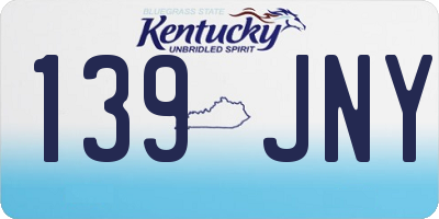 KY license plate 139JNY