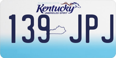 KY license plate 139JPJ