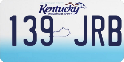 KY license plate 139JRB