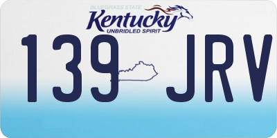 KY license plate 139JRV
