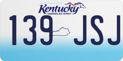 KY license plate 139JSJ
