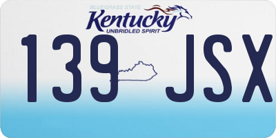 KY license plate 139JSX