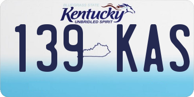 KY license plate 139KAS