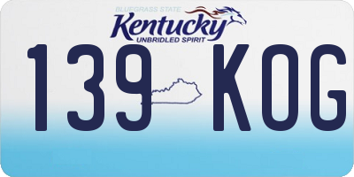KY license plate 139KOG