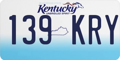 KY license plate 139KRY