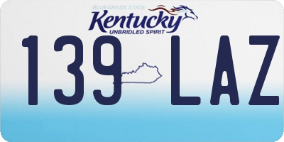 KY license plate 139LAZ