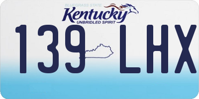 KY license plate 139LHX