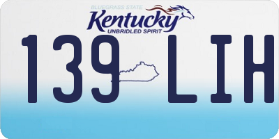 KY license plate 139LIH