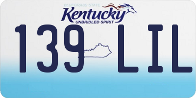 KY license plate 139LIL