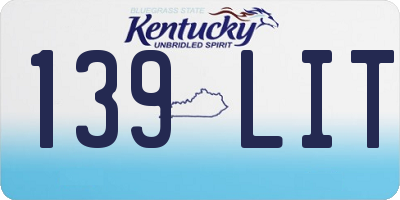KY license plate 139LIT