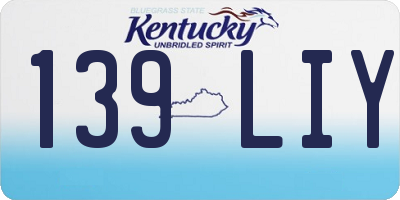 KY license plate 139LIY