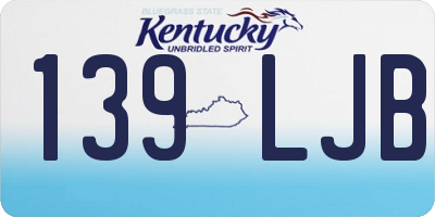 KY license plate 139LJB