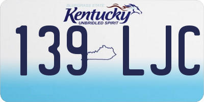 KY license plate 139LJC