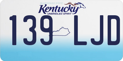 KY license plate 139LJD